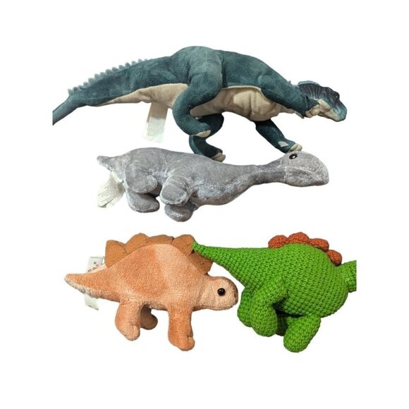 Dinosaur Plush Toys - Soft Stuffed Animals For Kids Set Of 4  mixed brands - Picture 1 of 8